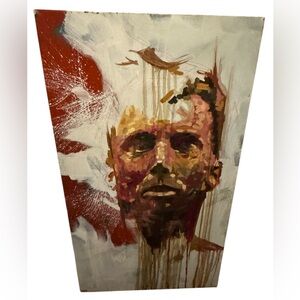 Listed Artist Chris Austin Oil on Canvas Abstract Painting